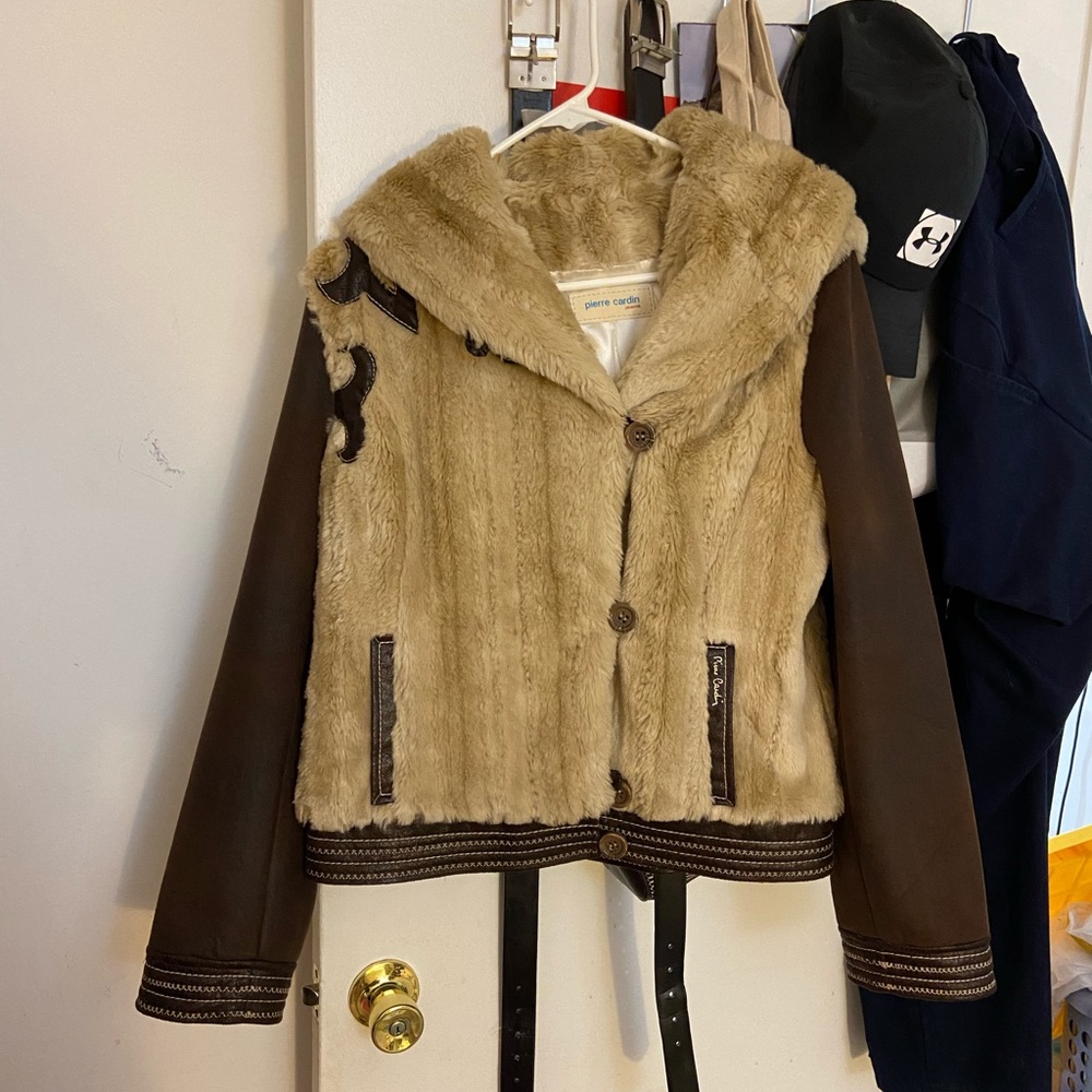 Faux Fur leather jacket